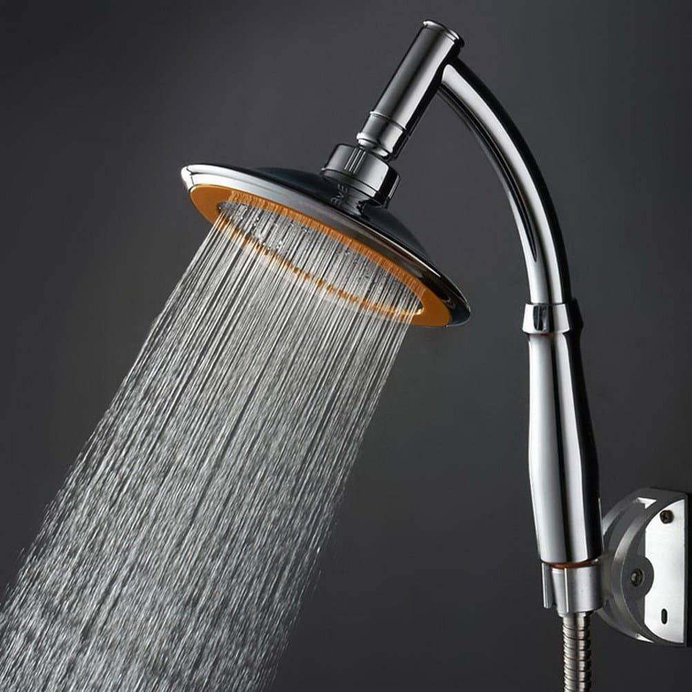 The seventh 6" Rainfall High Pressure ABS Plastic Shower Head with Hose and Shower Mount Handheld Showerhead