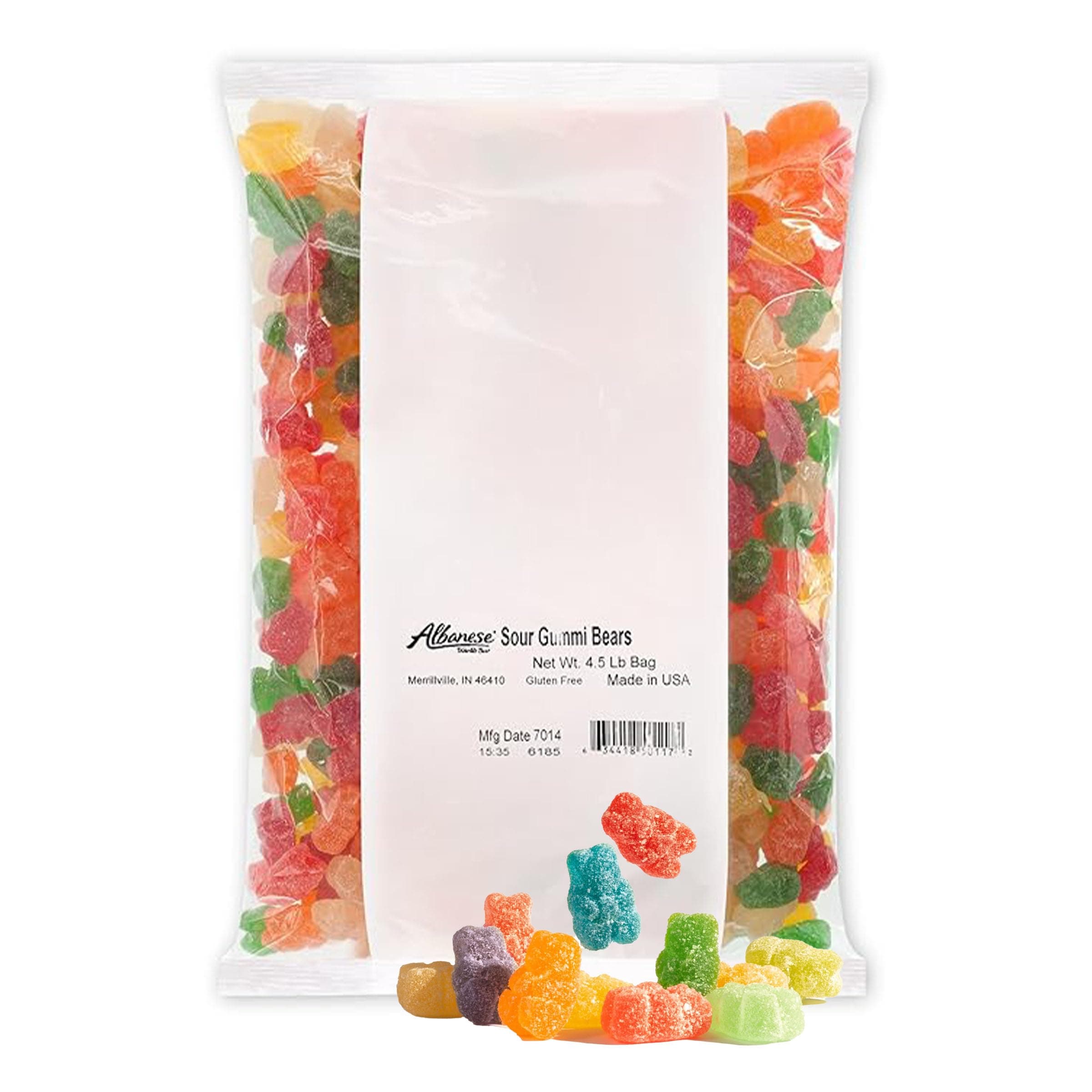 Albanese Candy, Sour Assorted Fruit Gummi Bears, 4.5-pound Bag