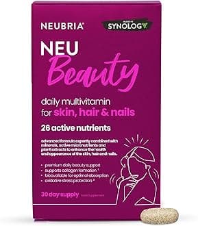 NEUBRIA NEU Beauty Multivitamin & Collagen Skin, Hair & Nails Supplement – Botanicals, Biotin, Niacin, Zinc, Selenium, Copper & Antioxidants – Beauty & Wellness Blend – UK Made, 30 Tablets