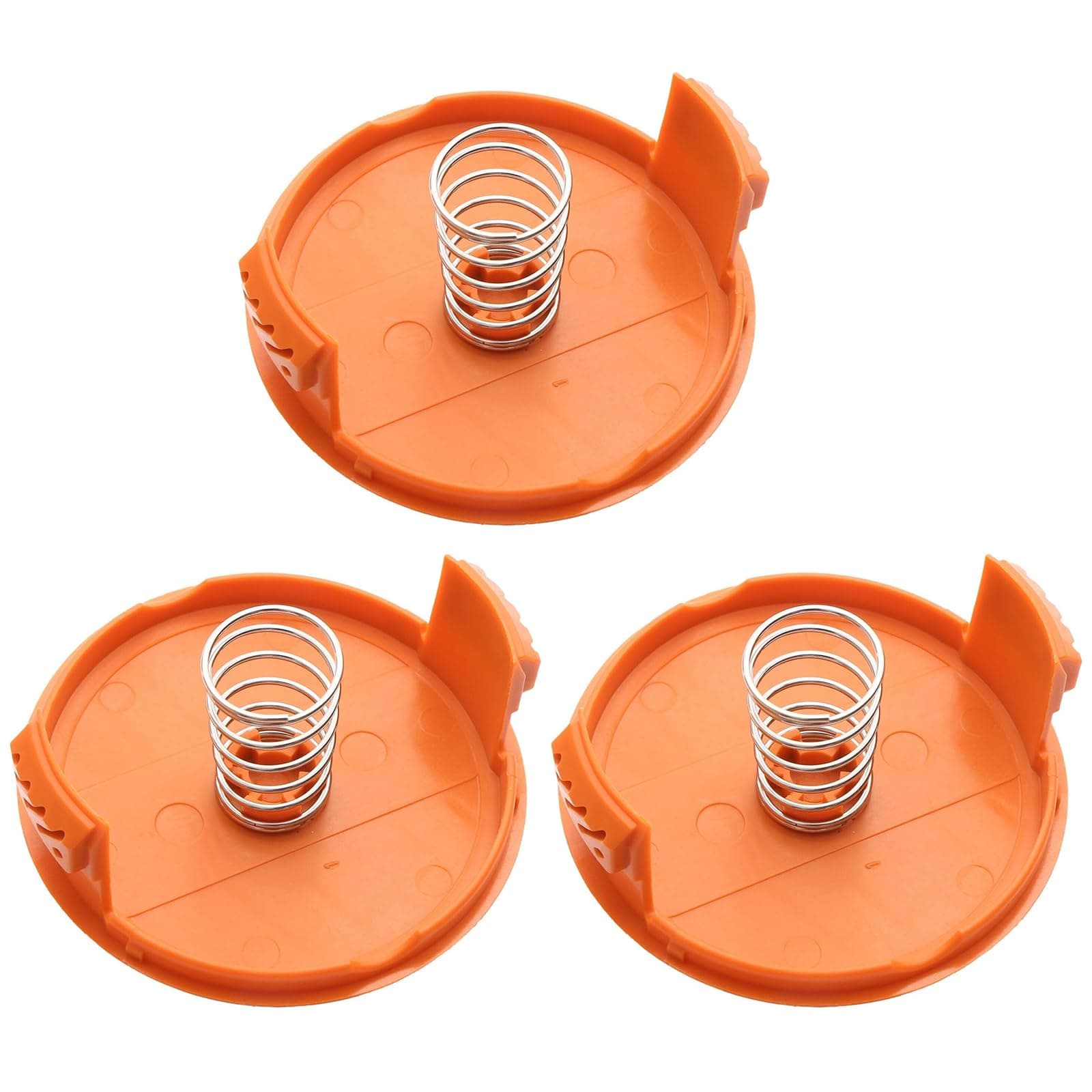 RC-100-P RC100P, 385022-03 Replacement Spool Cover Cap for Black Decker GH600 GH610 GH900 String Trimmers，Weed Eater Cover - Weed Wacker Caps (3 Cap+3 Spring), Red