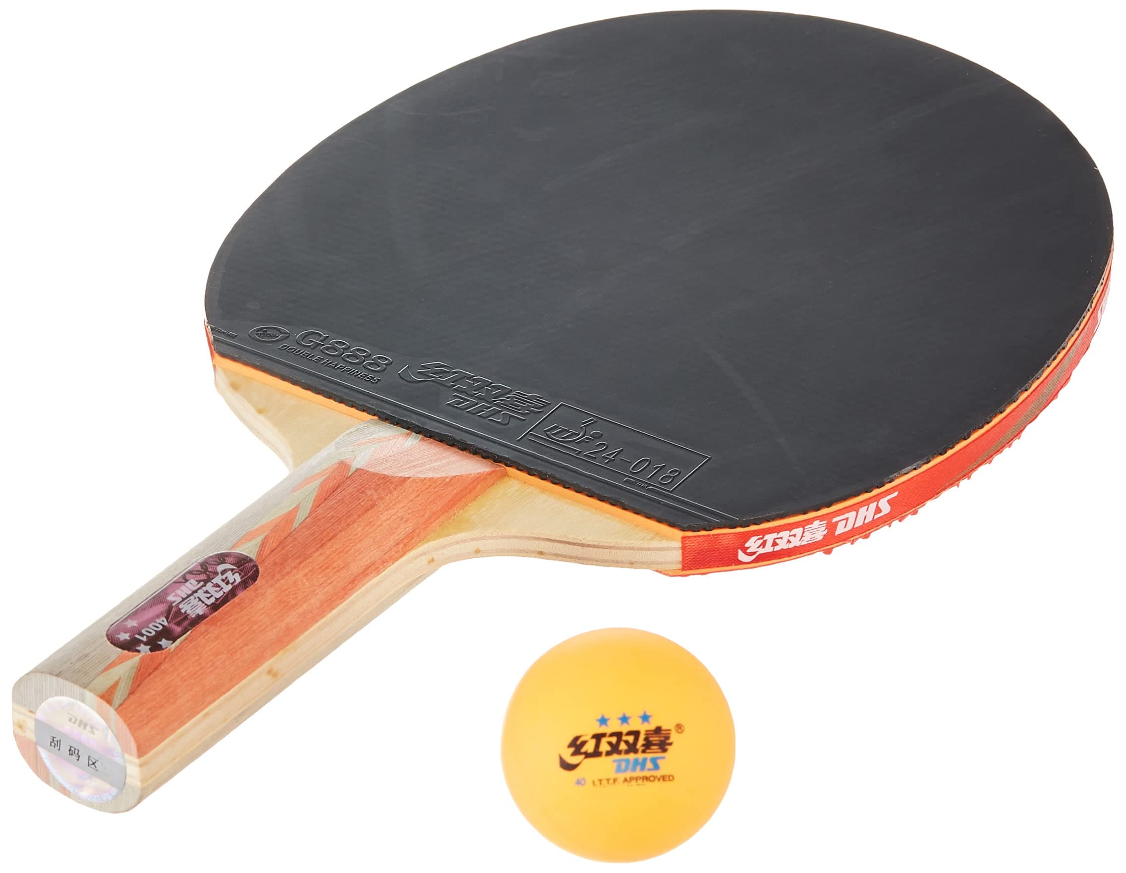 TT BAT A4001 DHS WITH TT BALL DHS 40MM 3 STAR WHITE (36 Pcs Box)