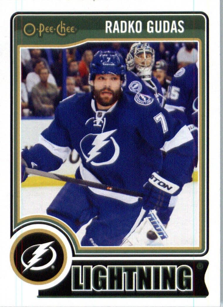 2014 -15 Upper Deck O Pee Chee Hockey Card # 346 Radko Gudas - Tampa Bay Lightning