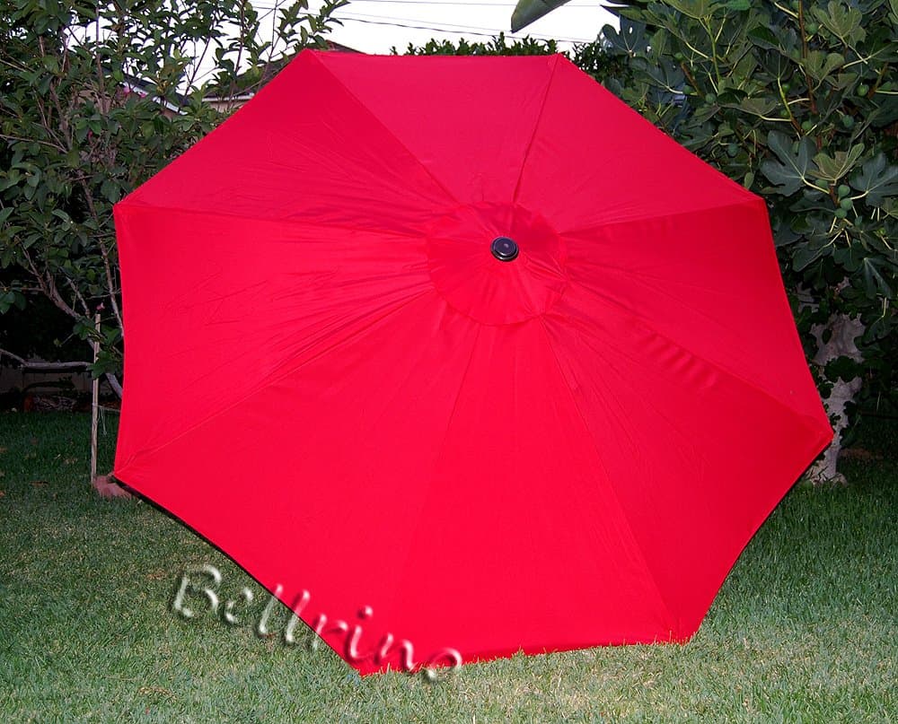 9ft Umbrella Replacement Canopy 8 Ribs in Red (Canopy Only)