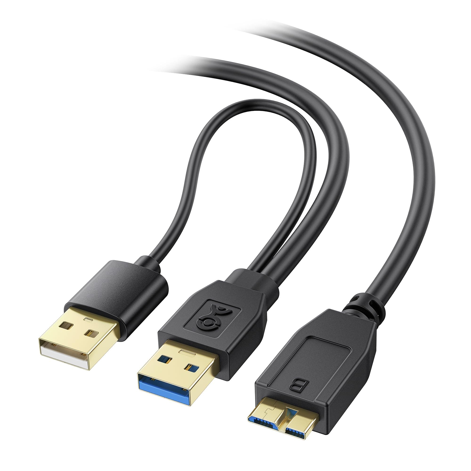 Cable Matters Micro USB 3.0 to USB Splitter Cable (USB Y-Cable, USB Y Cable) 20 Inches