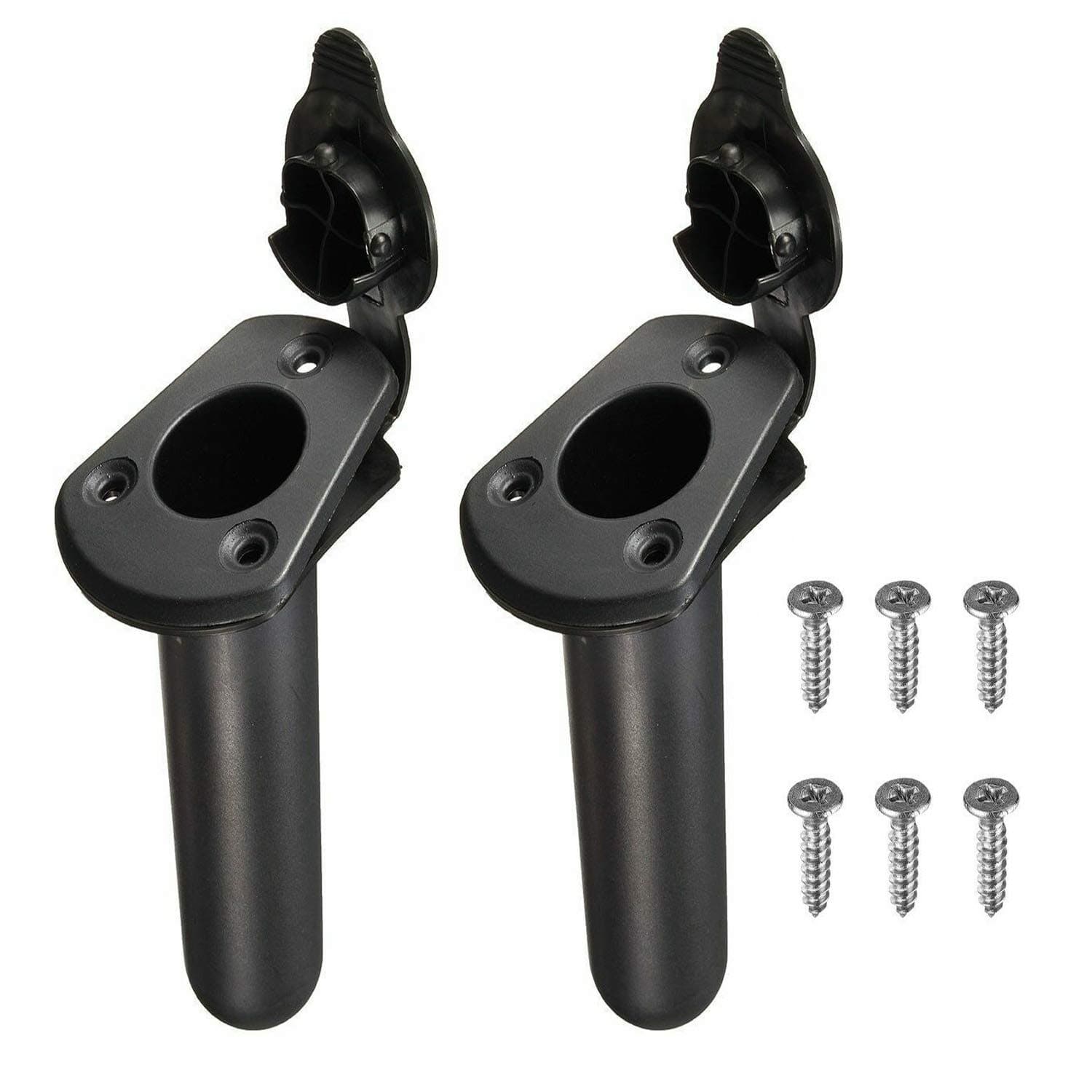 Hanperal 2 Pcs Plastic Flush Mount Fishing Boat Rod Holders and Cap Cover Kayak