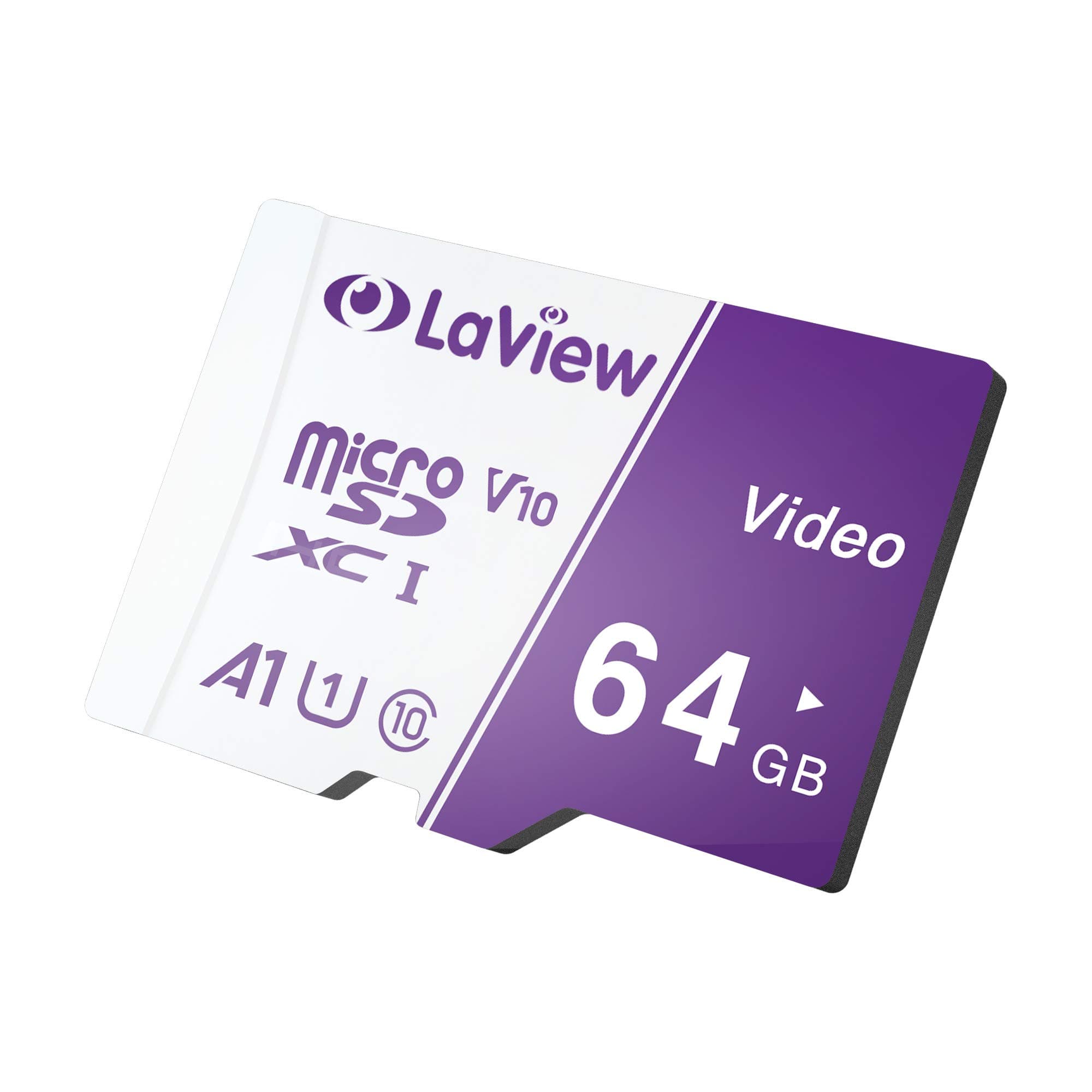 LaView 64GB Micro SD Card, Micro SDXC UHS-I Memory Card – 100MB/s,667X,U1,C10, FHD Video V10, A1, FAT32, High Speed Flash TF Card P500 for Cemera/Phone/Drone/Dash Cam/Tablet/PC/Computer with Ada
