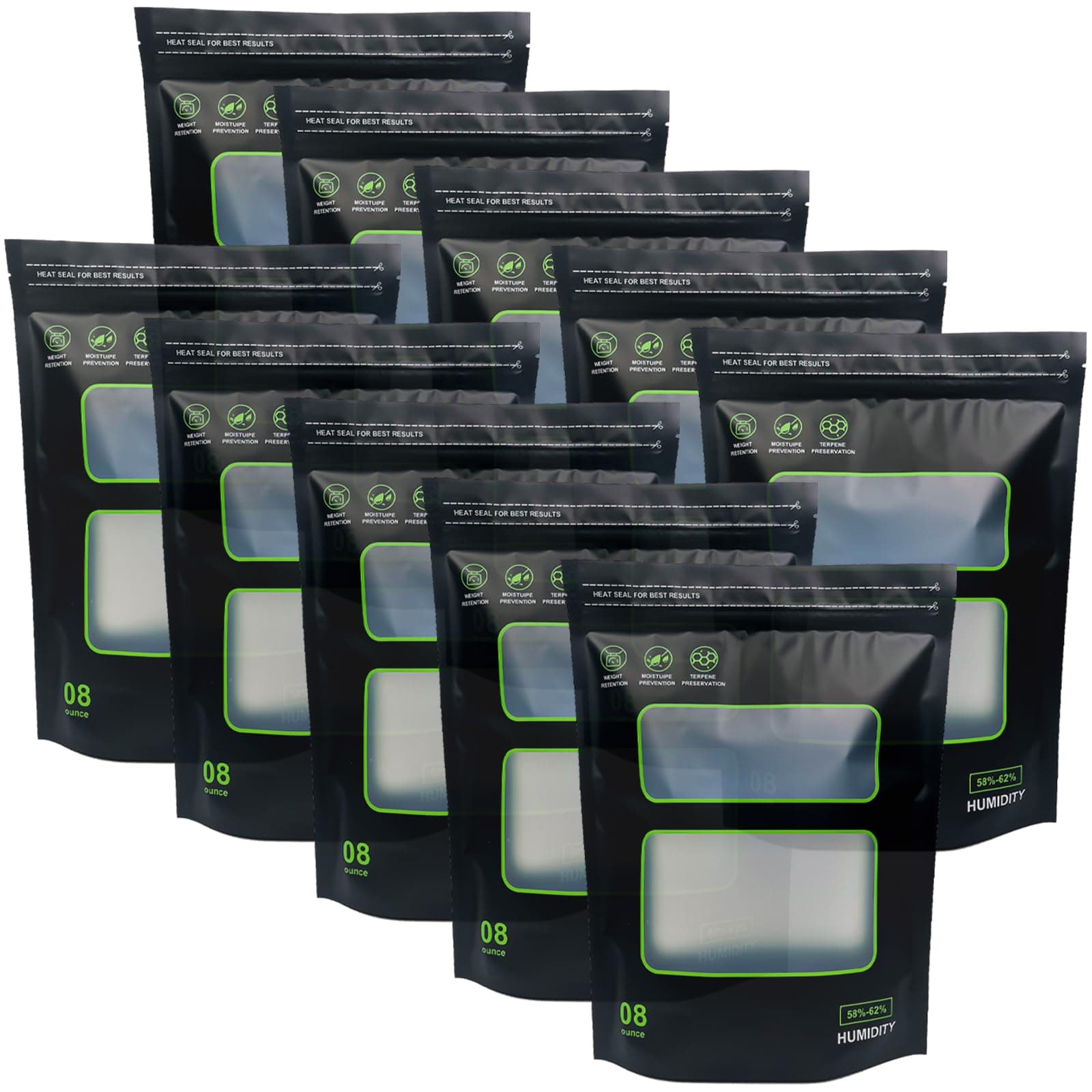 Samvitral 10 Pcs 2/1 LB Lock & Seal Storage & Curing Bags 8oz (10)