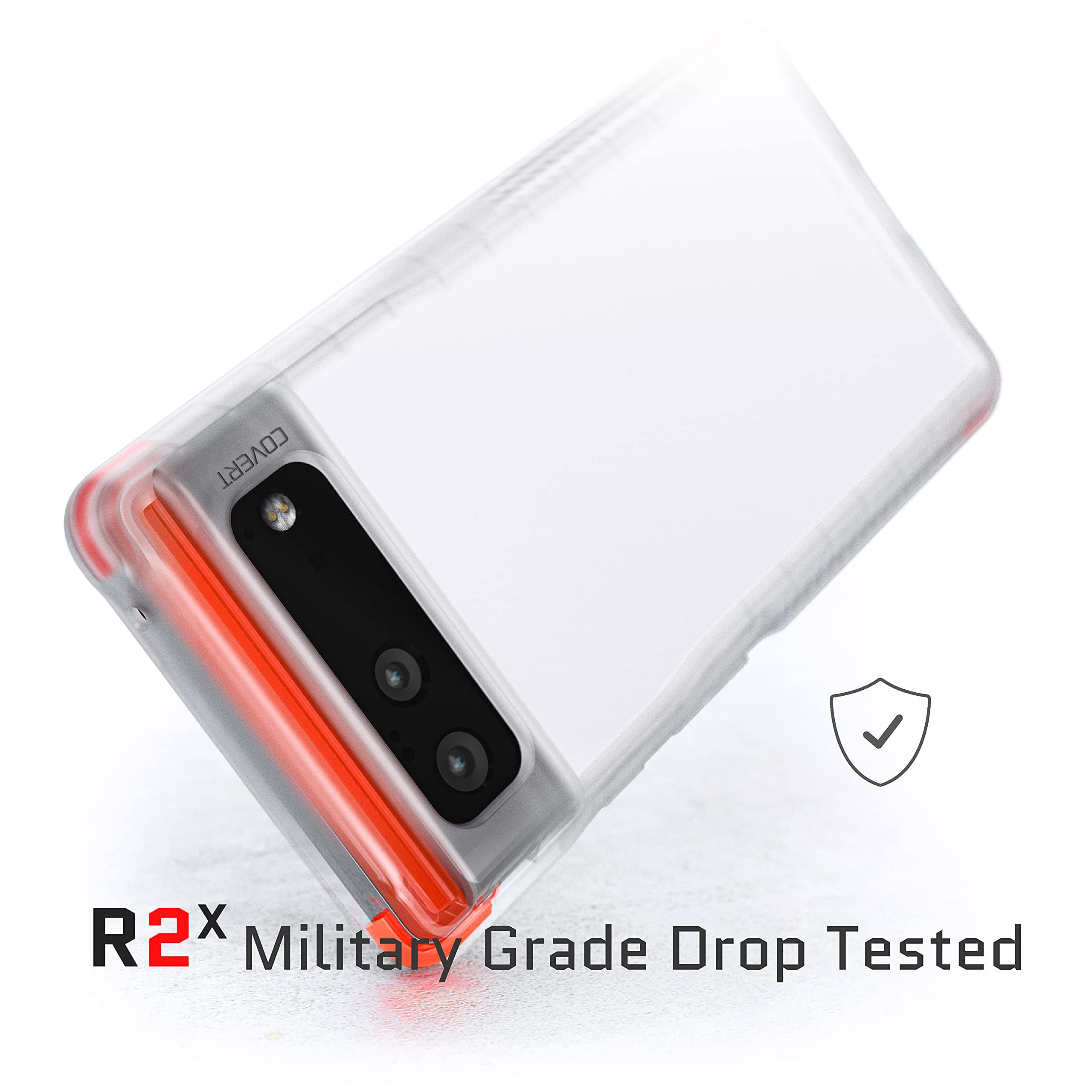 COVERT Google Pixel 6 Case Clear Slim Design and Anti-Slip Grip Supports Fast Wireless Charging Shockproof Protective Phone Covers Designed for 2021 Google Pixel 6 5G (6.4 Inch) (Cloudy Clear)