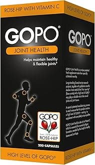 GOPO Joint Health 200 Capsules - Rose-Hip & Vitamin C - Helps maintain healthy & flexible joints