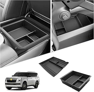 SKTU 2-Pack for 2025 2026 Nissan Armada Center Console Organizer for 2025 2026 Nissan Armada Console Tray 2025 2026 Armada Under Console Tray Nissan Armada 2025 2026 Accessories ABS Insert Organizer