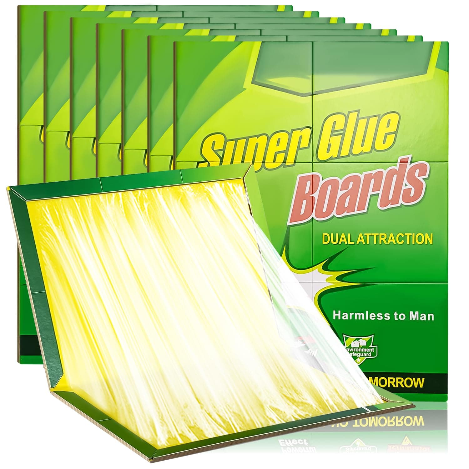 Pest Sticky Pads Trap,Multi-Use Pest Trap Boards, 8 Packs Pest Sticky Boards,Large Extra Strong Sticky Trap for Multiple Insects in Indoor Outdoor Home Kitchen Garden Garage