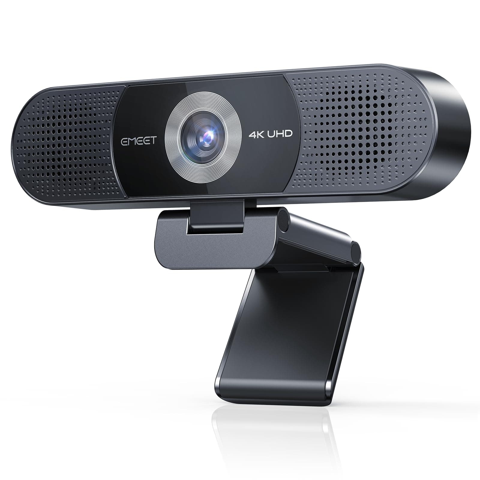 C980 PRO 3-in-1 4K Webcam with Microphone and Speaker, 60°-98° Wide Angle Webcam w/ 4 Noise Cancel Mics, 2 Speakers, Fixed Focus, Magnetic Privacy Cover, Great for Group and Personal Video Calls