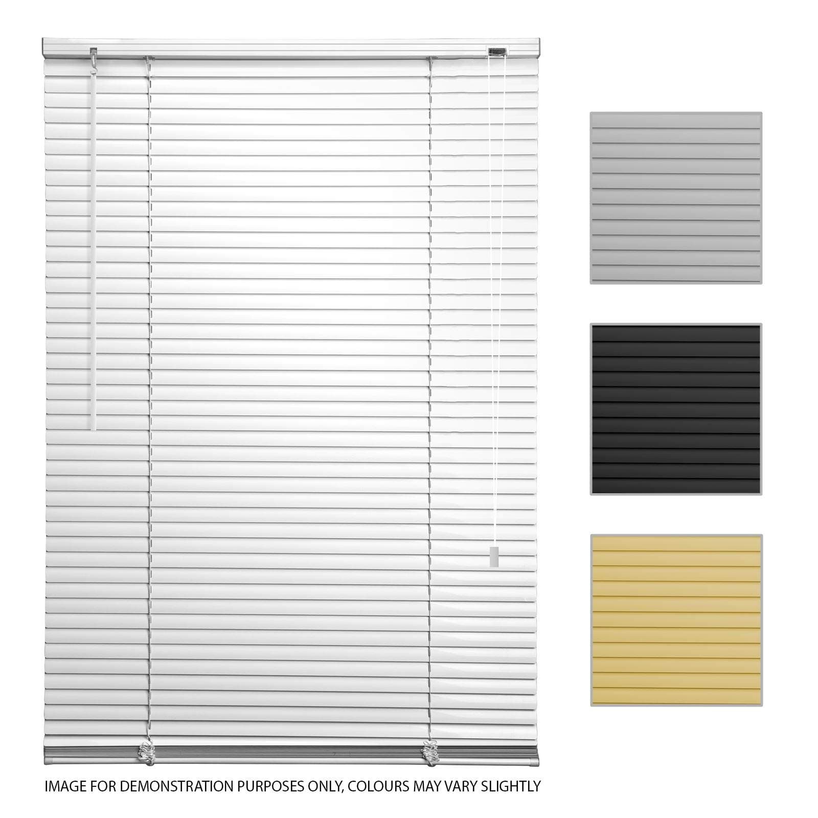 ASAB PVC Venetian Shutter Blinds | Window Mounting Brackets Easily Cut | Home Office Privacy Light Protection | Twist Tilt Open Close Control Wand Pull Cord - 45 x 130cm - White