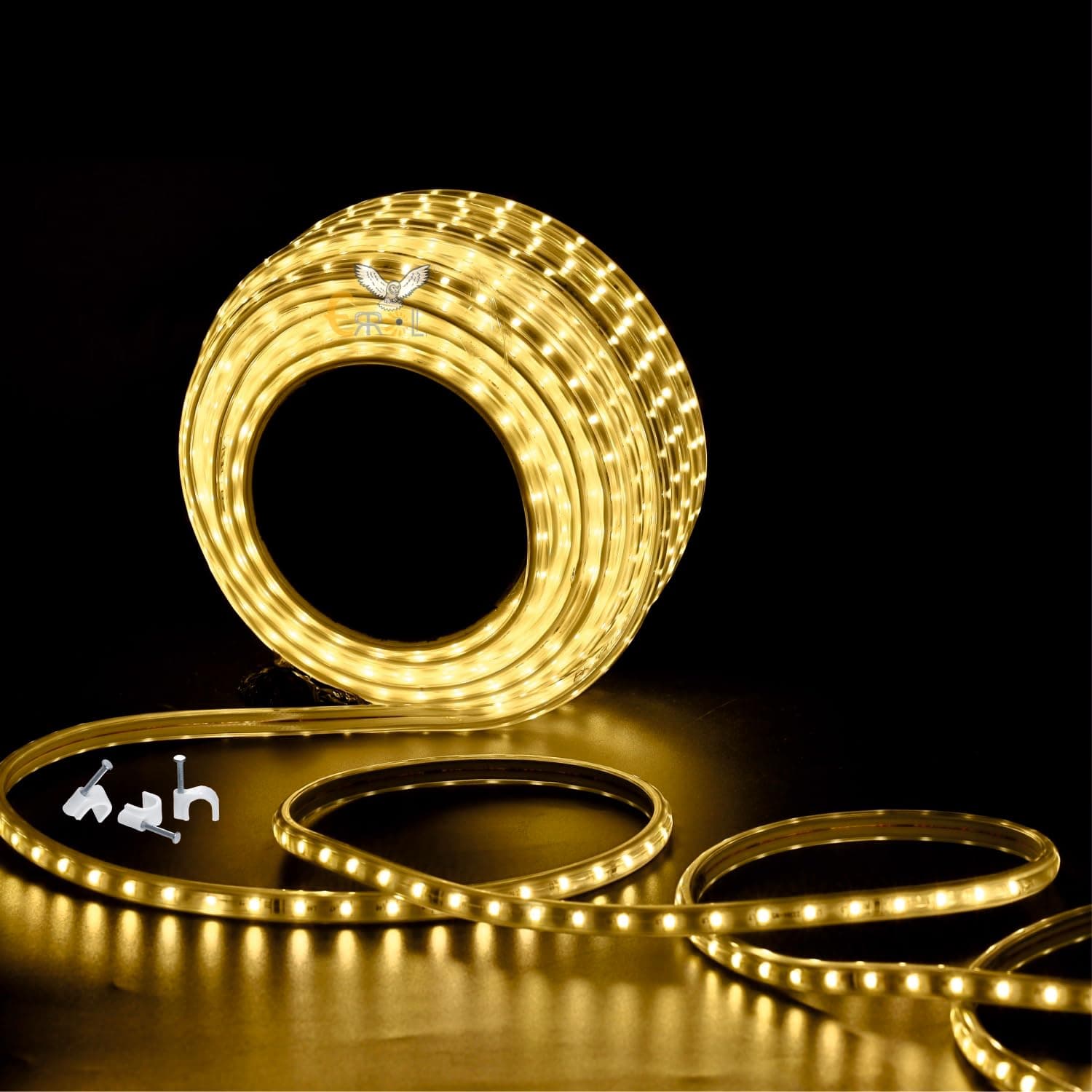 Errol Led Strip Rope Light,Water Proof,Ceiling Light,Decorative led Light with Adapter.(3 Meter,Warmwhite)