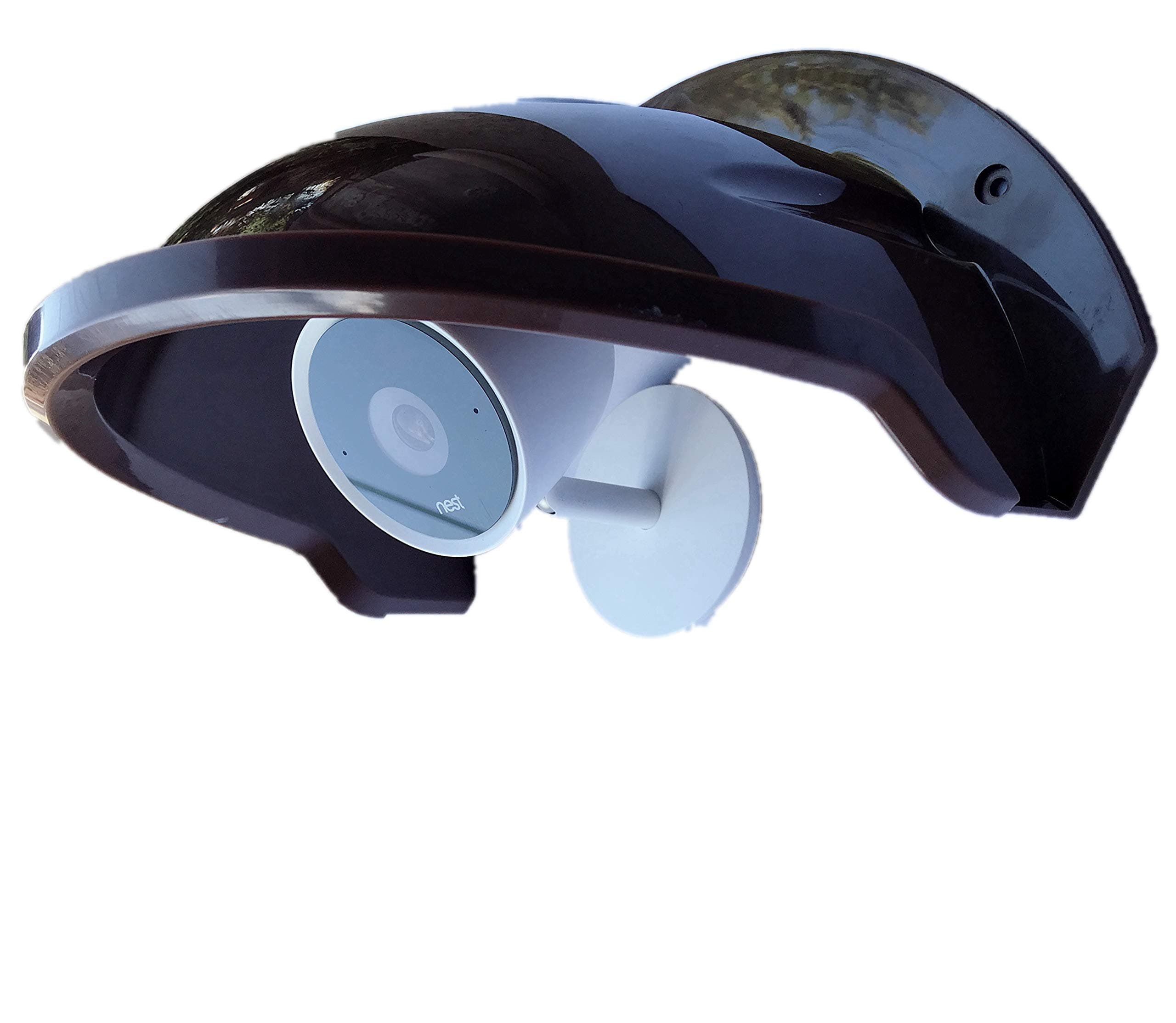 Universal Sun Rain Shade Camera Cover Shield for Nest/Ring/Arlo/Dome/Bullet Outdoor Camera - Coffee
