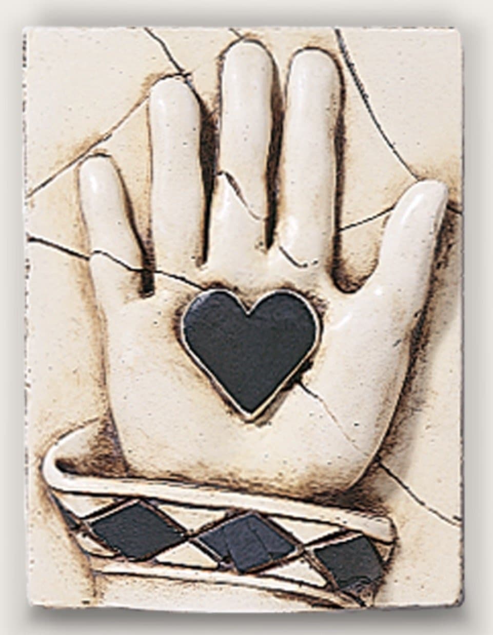 Sid Dickens Hand with Heart T08 Memory Block Wall Tile Retired