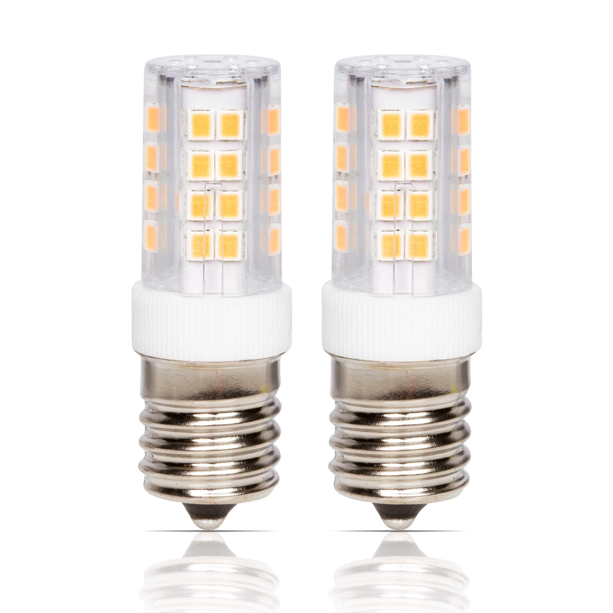 LED E17 Microwave Appliance Light Bulb (2 Pack) 4W T6 40W Incandescent Replacement for Under Hood, Stove Top, Range, 120V, Intermediate Screw Base, Non-Dimmable, 3000K Soft White