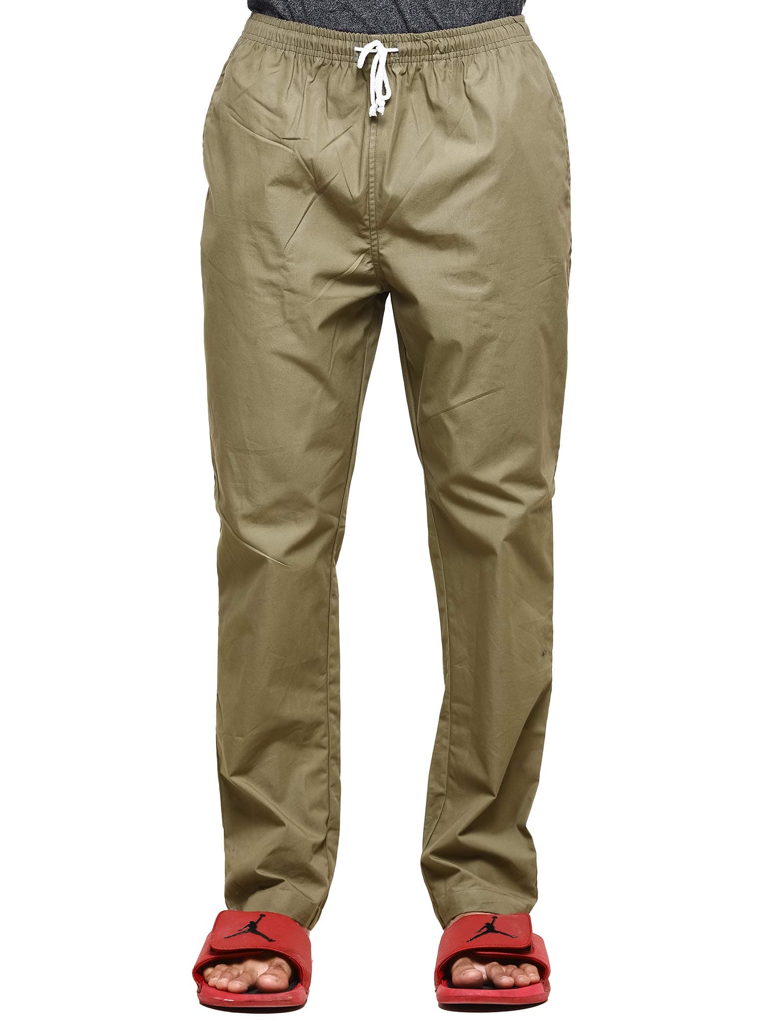 Twist99 Mens Solid/Plain Italian Cotton Plus Size Pyjama Lounge Bottoms Elastic Waist Pyjama Pant With Drawstring (Size S TO 6XL)