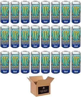 Monster Energy Drink Flavours | Juiced, Zero Sugar, Ultra, Monarch, Fiesta Mango, Strawberry Dreams, VR46, Punch | High Caffeine Sports Energy Drink (Aussie Lemonade - 500ml x 24Pack)