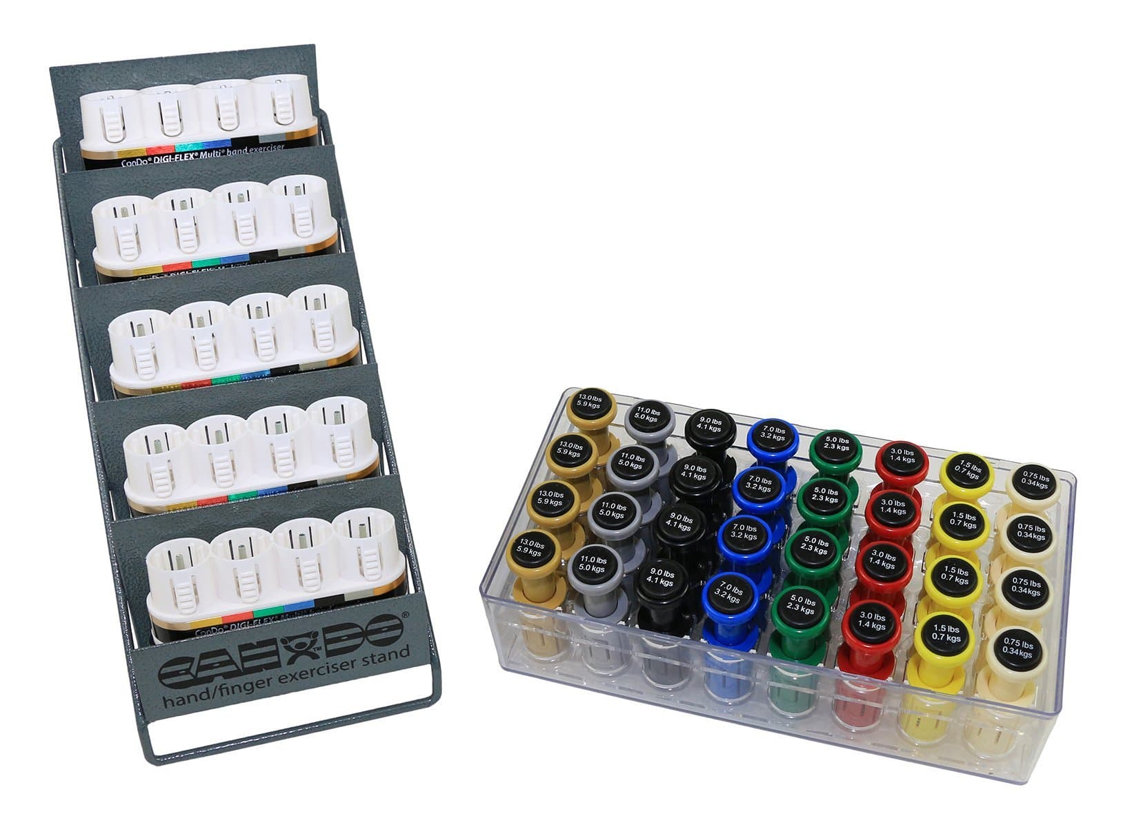 10-3840 Digi-Flex Multi Small Clinic Pack, Deluxe, 5 Bases Plus 32 Button Sets in Case with Rack