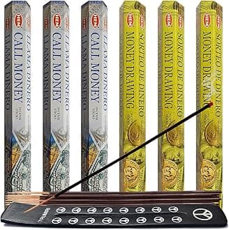 (Call Money & Money Drawing) - Call Money & Money Drawing Incense Sticks & Holder Bundle Variety Pack From Hem Trumiri Insense Inscents Insencents Insence