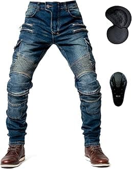 Motorcycle Riding Pants for Men with Armor, Motorcycle Pants Mens -Motorcycle Jeans for Men