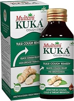 Kuka Cough Syrup 200ml | Get Ayurvedic Relief from Throat Issue, Chest Congestion, All Types Of Cough & Cold | Goodness Of Tulsi, Pippali, Satpudina & Other Herbs