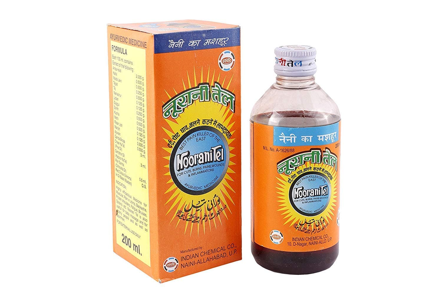 Icco Noorani Tel, Orange, 400 ml liquid