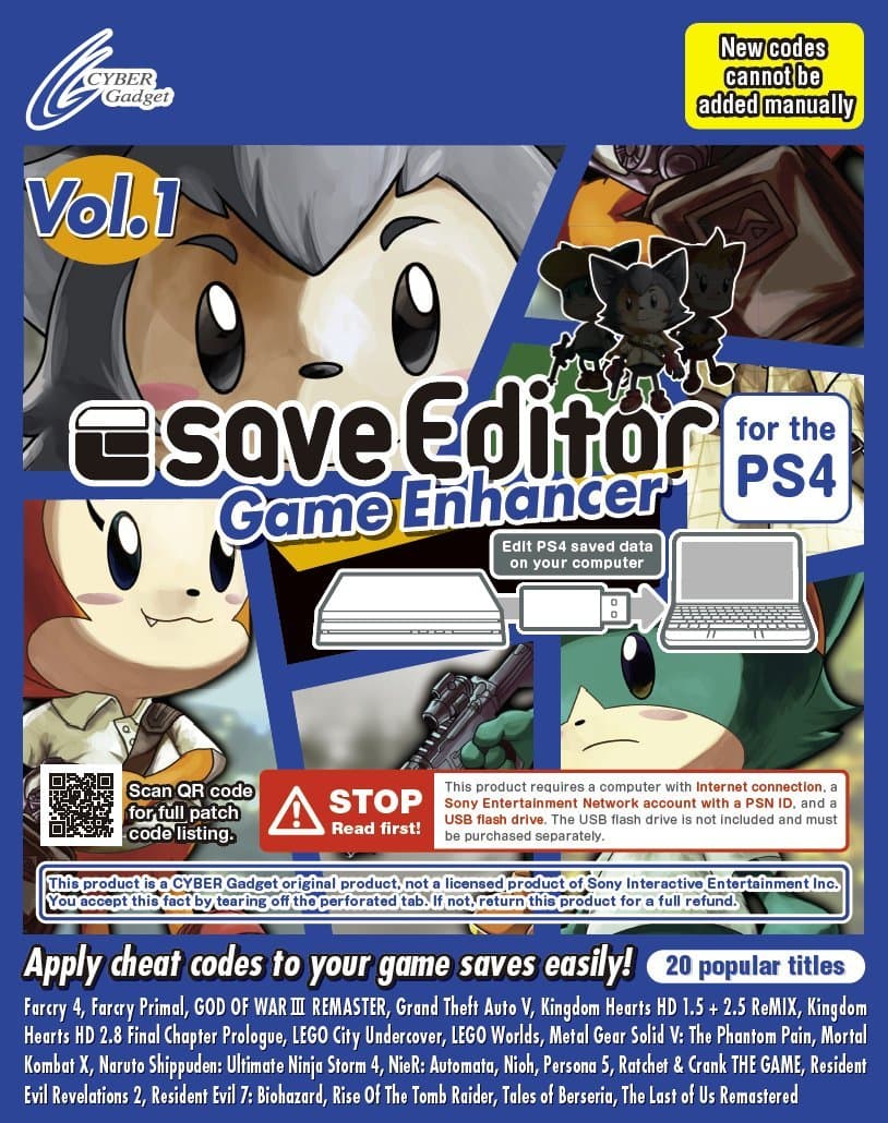 saveEditor Game Enhancer for The PS4 Vol.1
