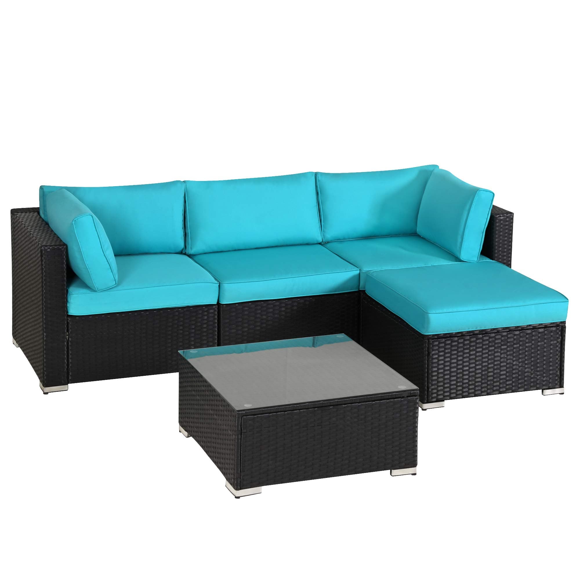 5 Pieces Patio Sectional