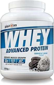 Whey Protein Powder | High Protein Shake for Muscle Growth & Recovery | Low Sugar Gym Supplement | Sports Nutrition Drink + Amino Acids (2010g, Cookies N Creme)