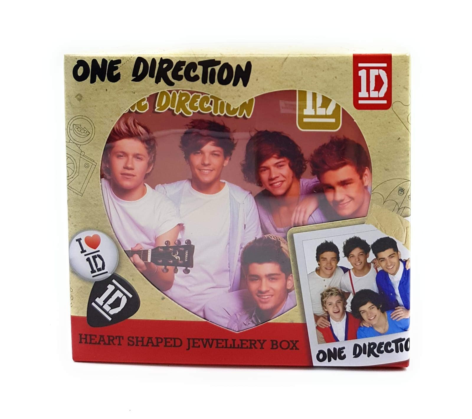One Direction Heart Shaped Jewellery Box Gift Boxed