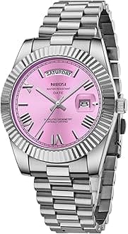 - Men Watches Analog Quartz Stainless Steel Rose Gold Silver Watches for Men Waterproof Business Classic Desiger Wrist Watch with Day Date