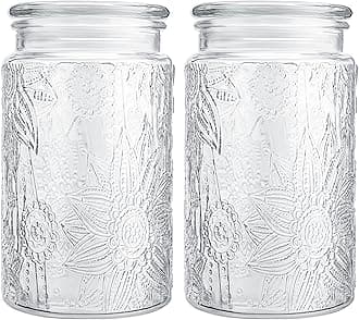 32oz Wide Mouth Mason Jars, 2-Pack Glass Jars With Lids, Pickle Canning Jars For Candy, Sugar, Coffee, Tea, Spice, Cookie, Dishwasher Safe
