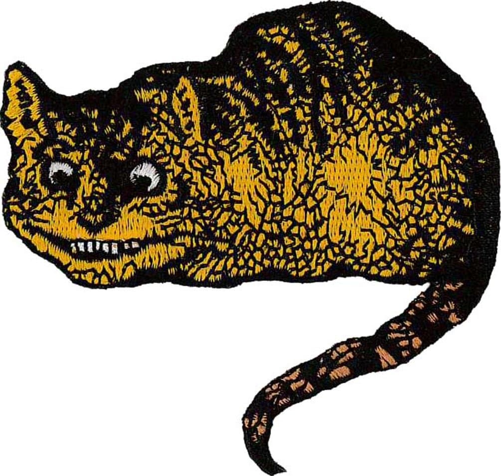 Klicnow Cheshire Cat Embroidered Patch 8cm x 8cm