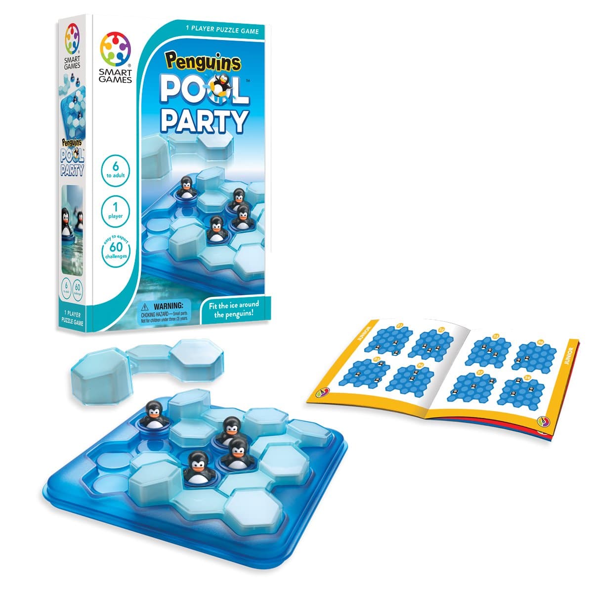 Smartgames Penguins Pool Party (60 Challenges), Multicolor for Kid Pack of 1