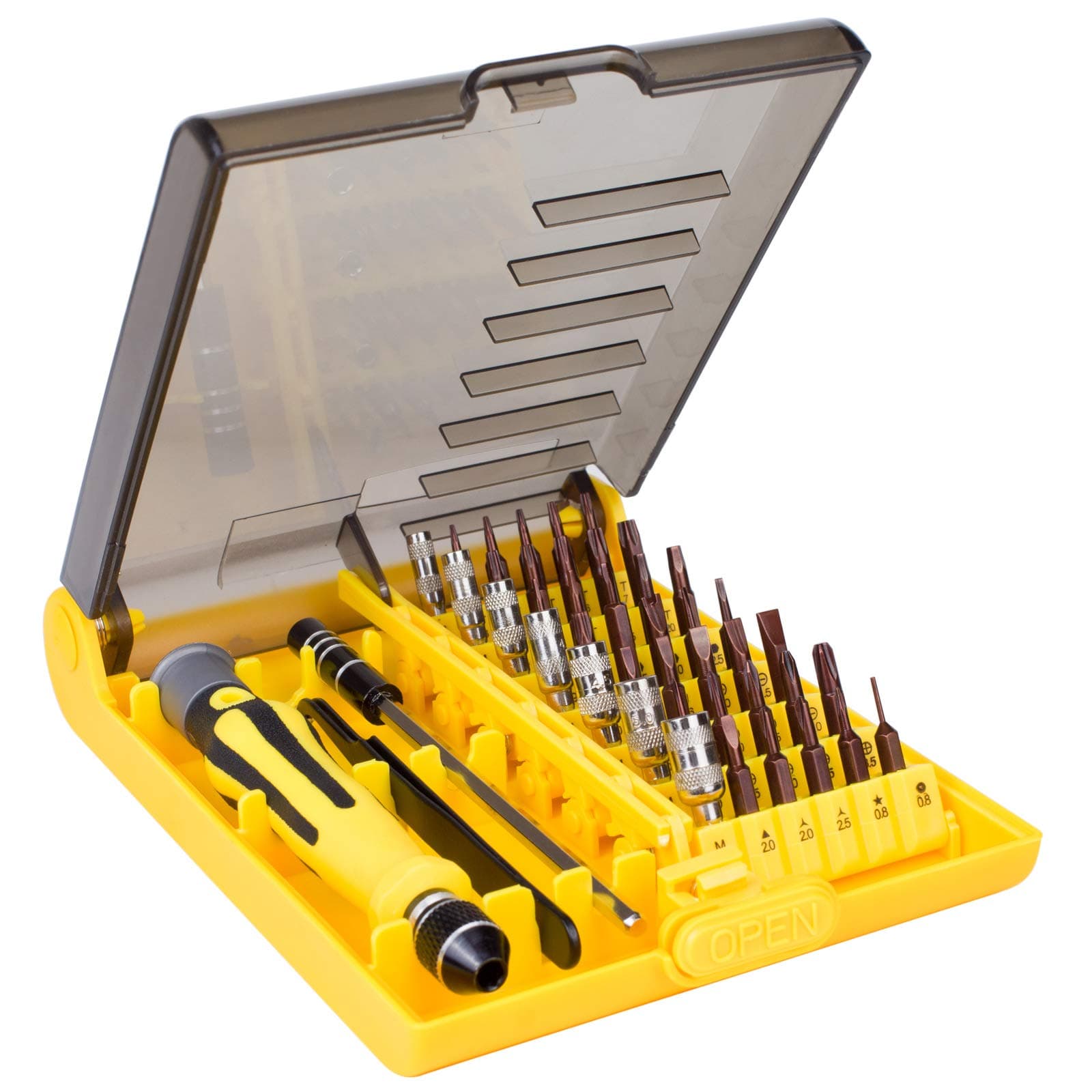 OLRIKE 58 in 1 Precision Screwdriver Set, 42 bit S2 Alloy Steels Magnetic Professional Mini Portable Screwdriver Bit Sets, Repair Tool for PC, Laptop, MacBook, Mobile, Phone, Xbox, Glasses