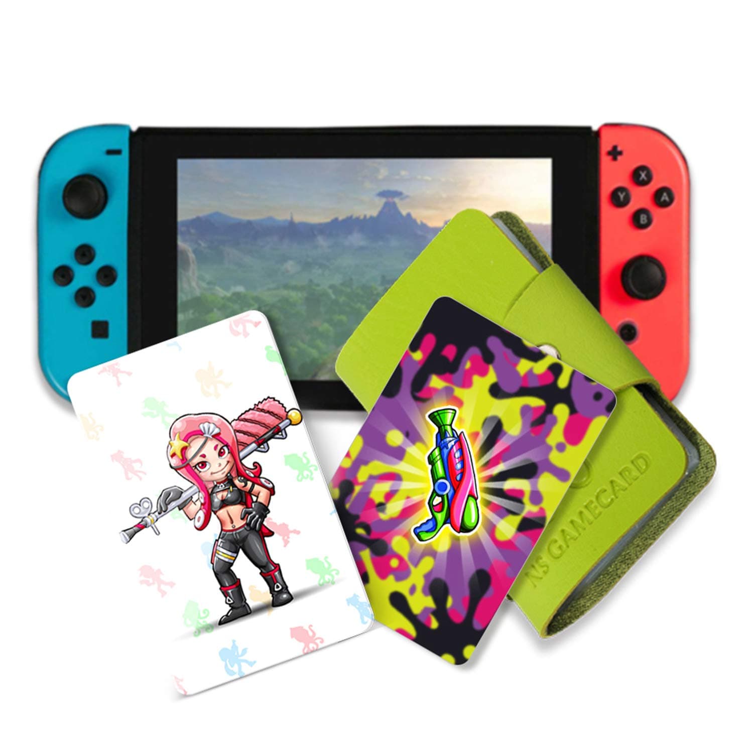 NFC Tag Game Cards for Splatoon 2 Switch - 16pcs Cards with Cards Holder