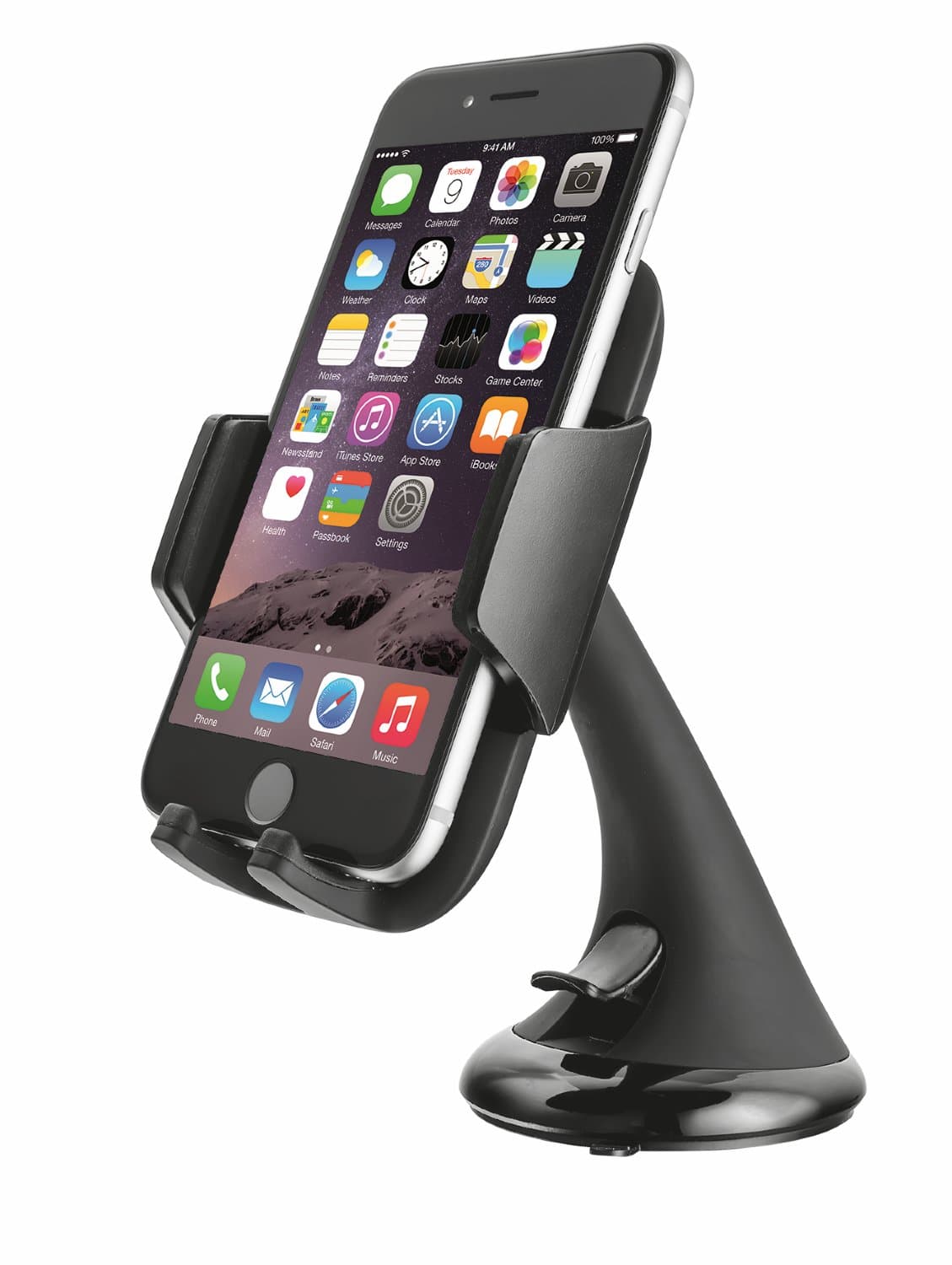 Trust Urban Premium Car Holder (Adjustable Angle, 360 Degrees Rotatable, Rubber Coating for All Smartphones up to 6 inch)