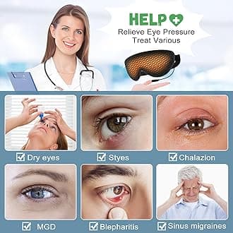 Heated Eye Mask,Washable USB Electric Eye Heating Pad with Temperature & Timer Control, Warm Eye Compress for Dry Eyes, Blephartitis, Sinus, MGD, Stye, Migraine, Chalazion