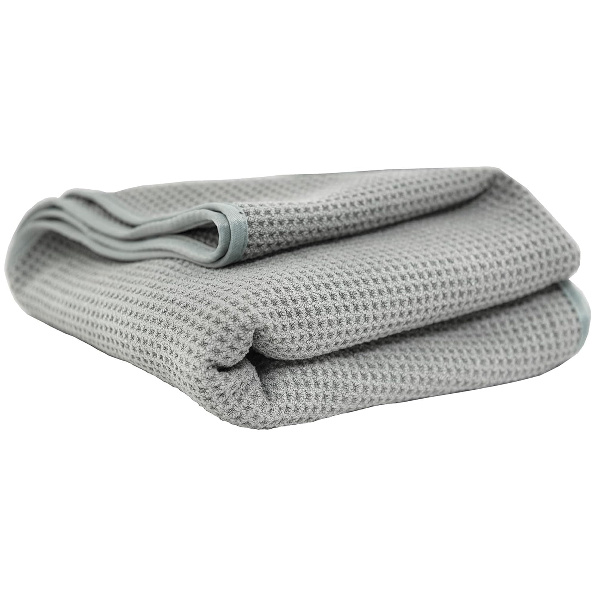 - Waffle Weave Gray Matter Microfiber Drying Towel - 25" x 36", Premium Blend Microfiber Towel with Soft-Banded Edging for Scratch-Free Car Drying, Ultra Absorbent