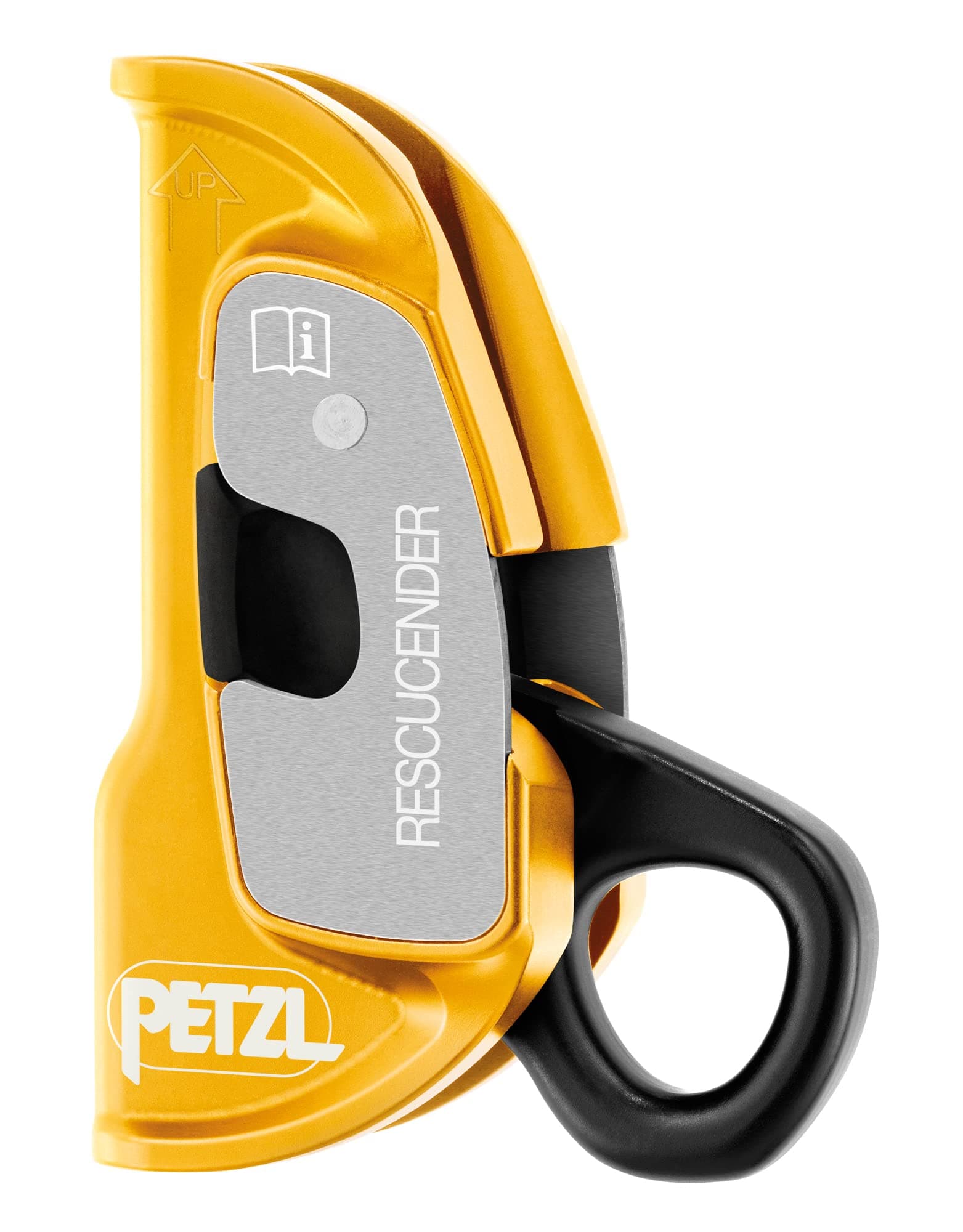 PETZL RESCUCENDER Openable Cam-Loaded Rope Clamp for Haul Systems - Yellow