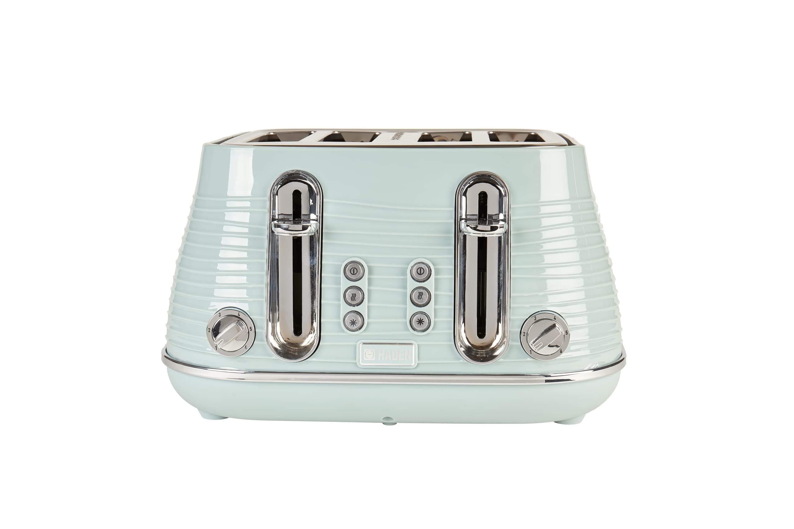Devon Eucalyptus 4 Slice Toaster - 6 Browning Settings, 4 Slice Toaster with Wide Slots, Toaster 4 Slice with Defrost, Reheat And Cancel Settings