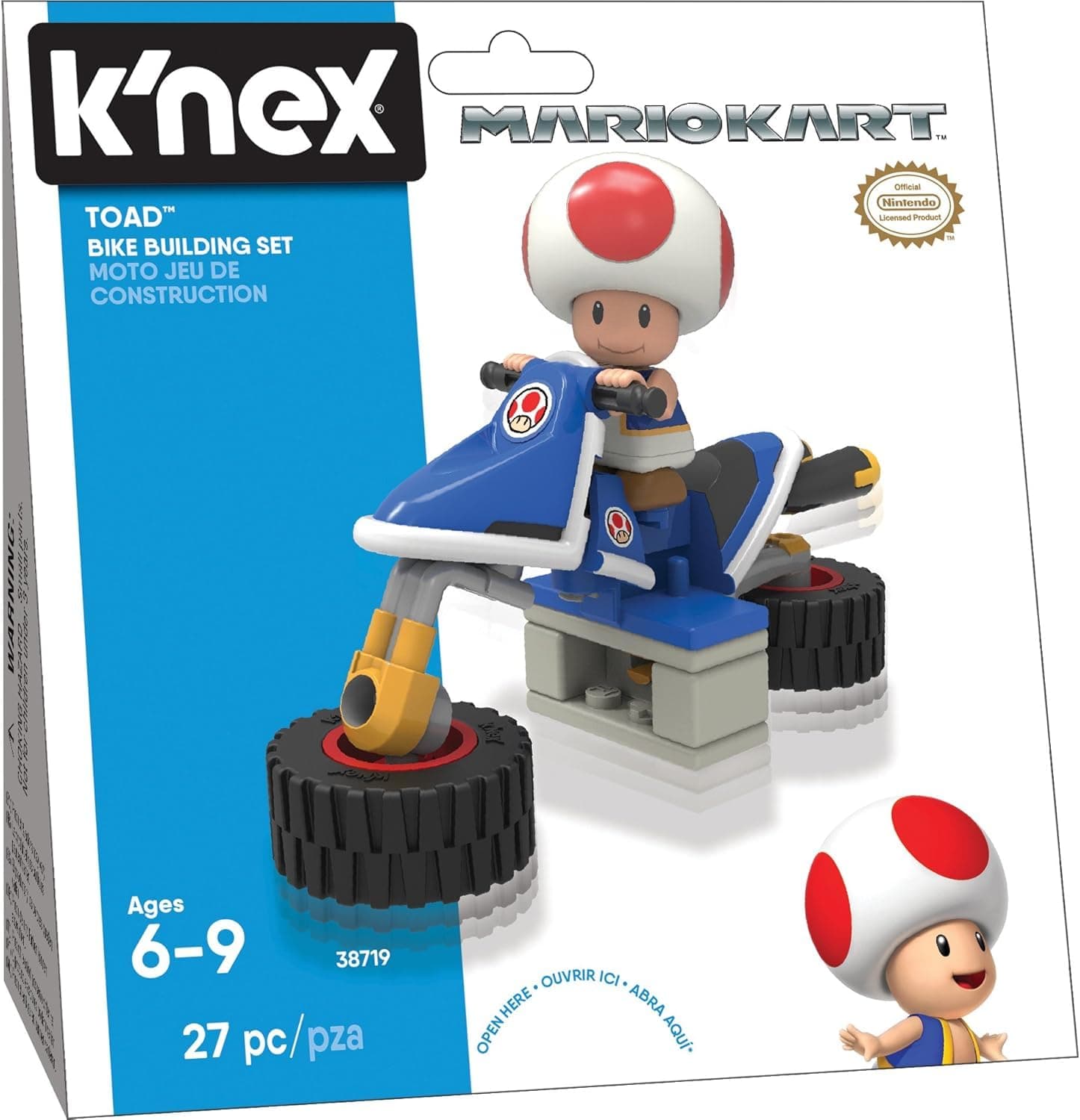 Nintendo Mario Kart Toad Bike Building Set