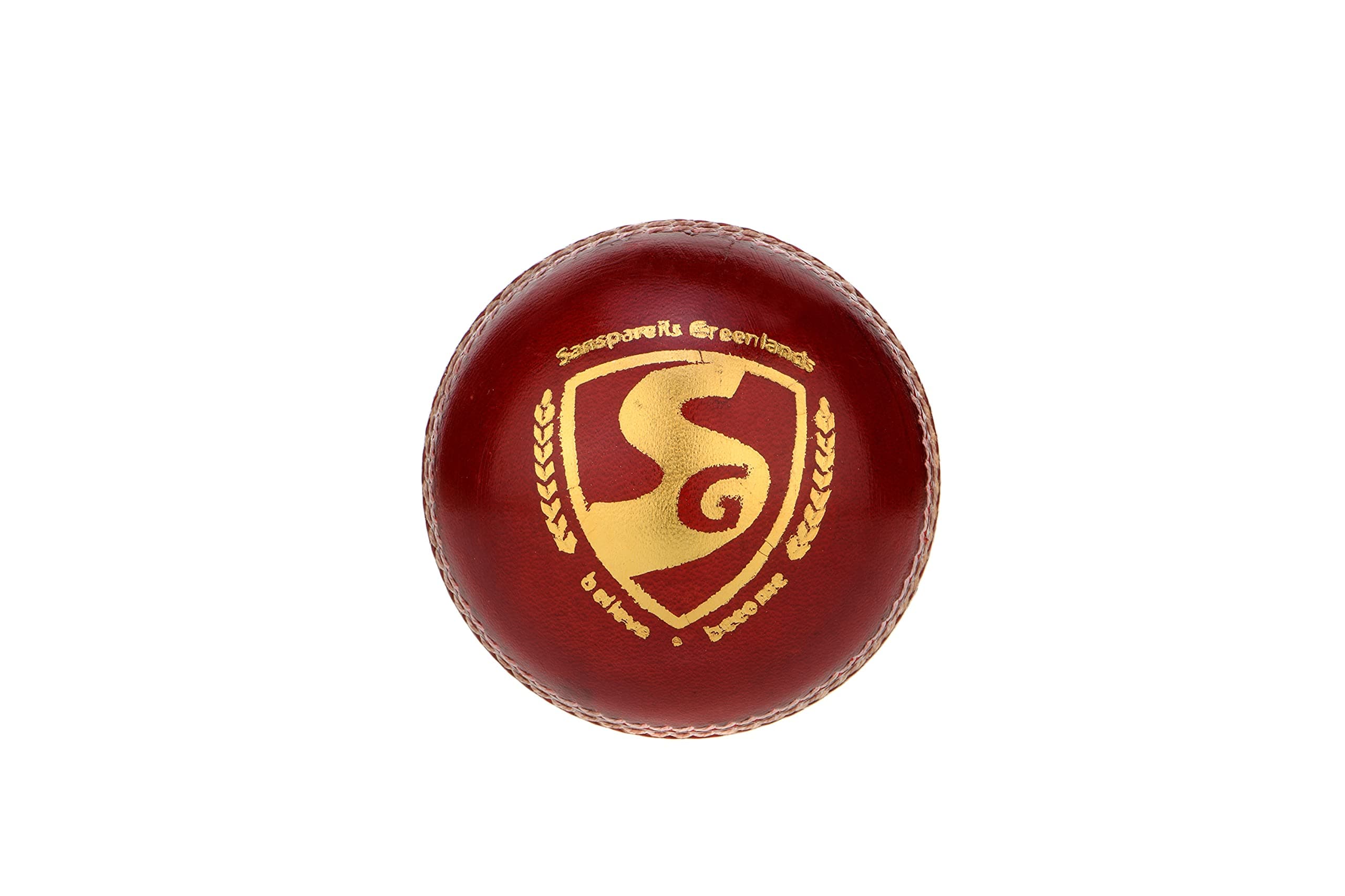 Shield 20 Two-Piece Water Proof Cricket Leather Ball, Regular Size (Red)