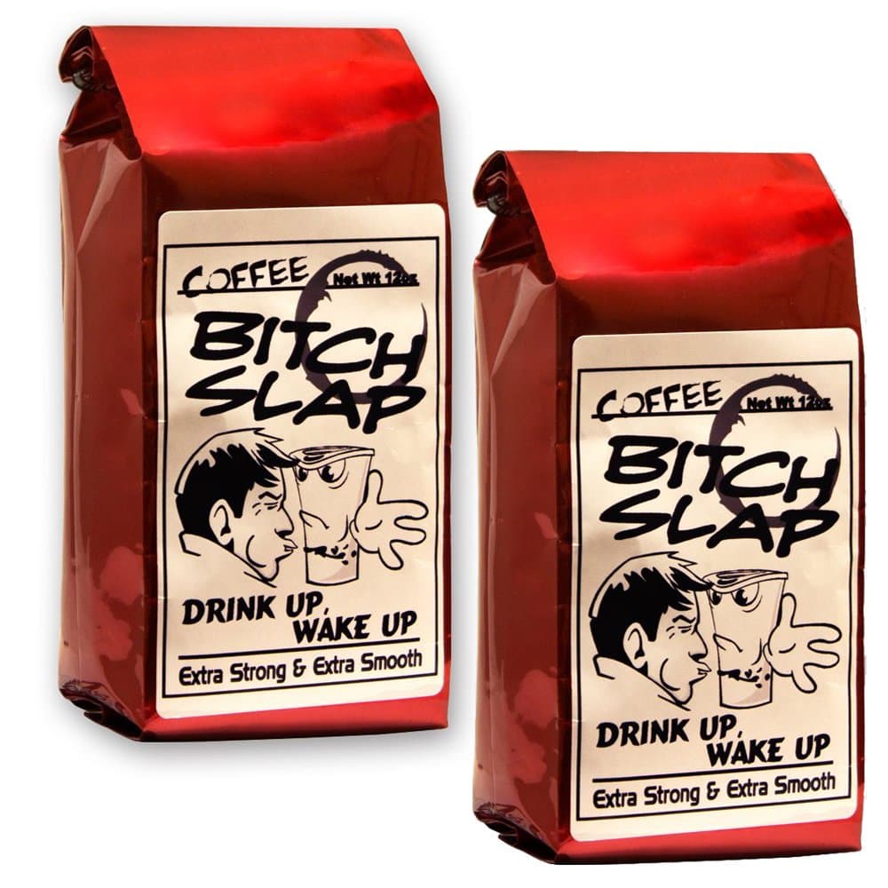 Coffee Bitch Slap - Extra Strong & Extra Smooth High Caffeine Coffee, Whole Bean - 2 Pack