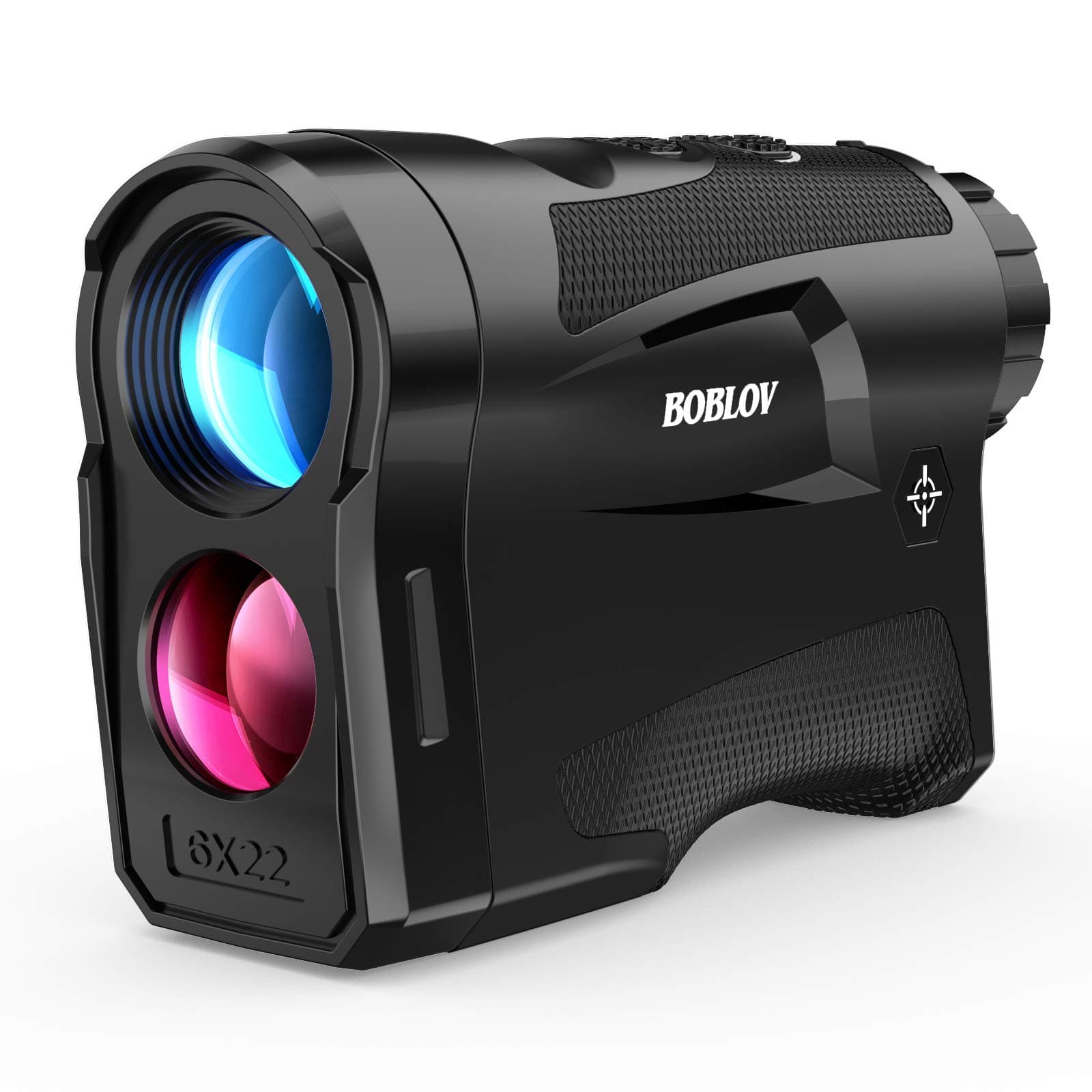 BOBLOV 650Yards Golf Rangefinder with Pinsensor 6X Magnification Support Vibration and USB Charging Flag Lock Distance Speed Measurement Range Finder
