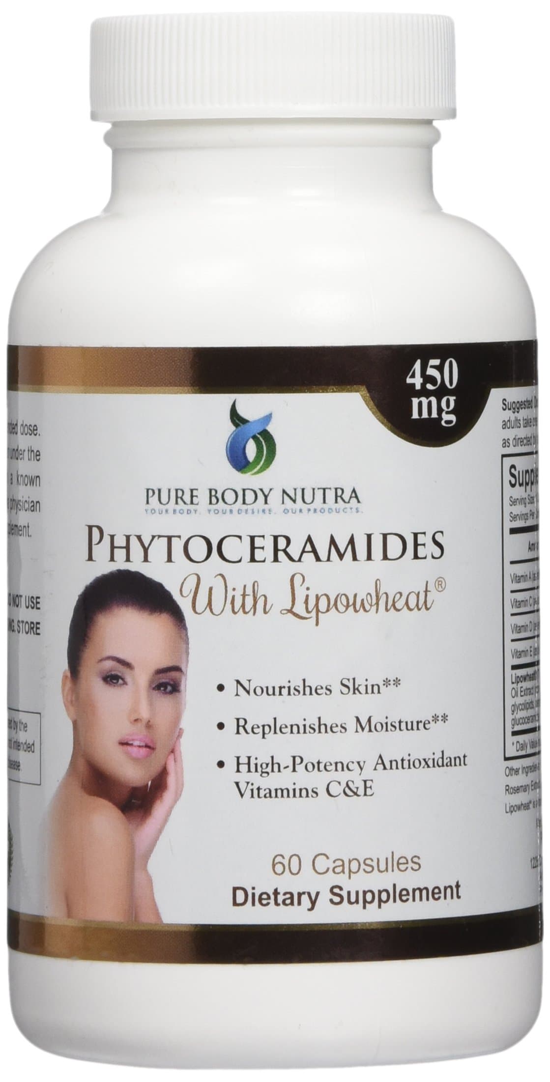 Phytoceramides - Extreme Strength 450mg ! Contains Vitamin A,C,D,E ! Extreme Formula Using Lipowheat.60 Count - Strongest PHYTOCERAMIDES