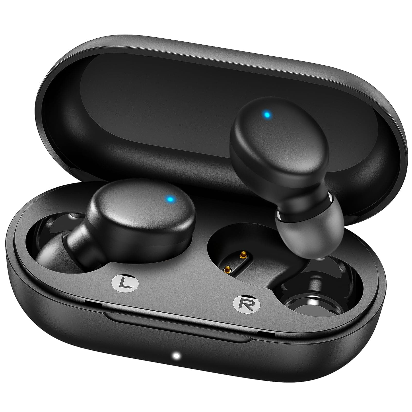 S8 Mini Wireless Earbuds Bluetooth 5.3 in Ear Light-Weight Headphones,60Hrs Playtime Ear Buds with Charging Case,Smart Ring,Fitness Tracker Premium Sound with Deep Bass for Sport-Black