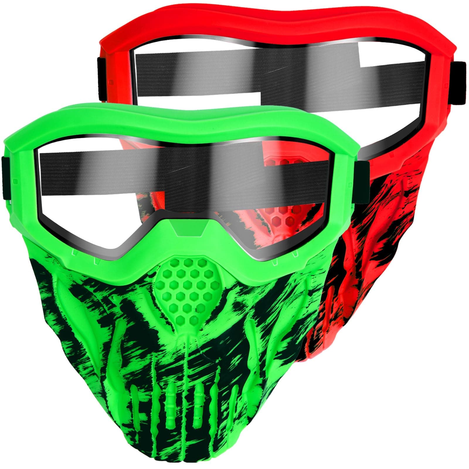 2 Pack Upgraded Tactical Mask with Goggles Compatible with Nerf Rival, Apollo, Zeus, Khaos, Atlas, & Artemis Blasters Rival Mask